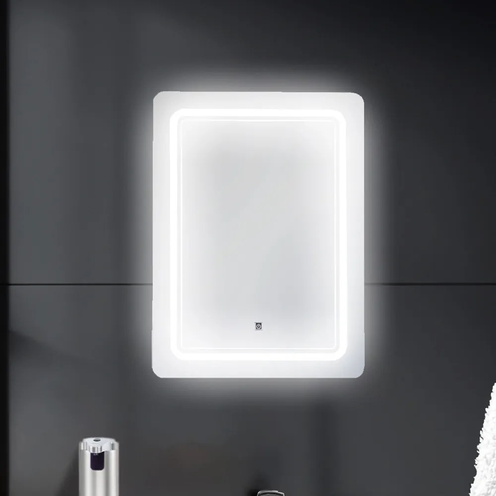 Oglindă video cu iluminare LED 60x80 cm