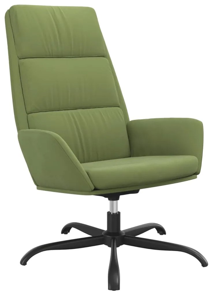 341410 vidaXL Scaun de relaxare, verde deschis, catifea