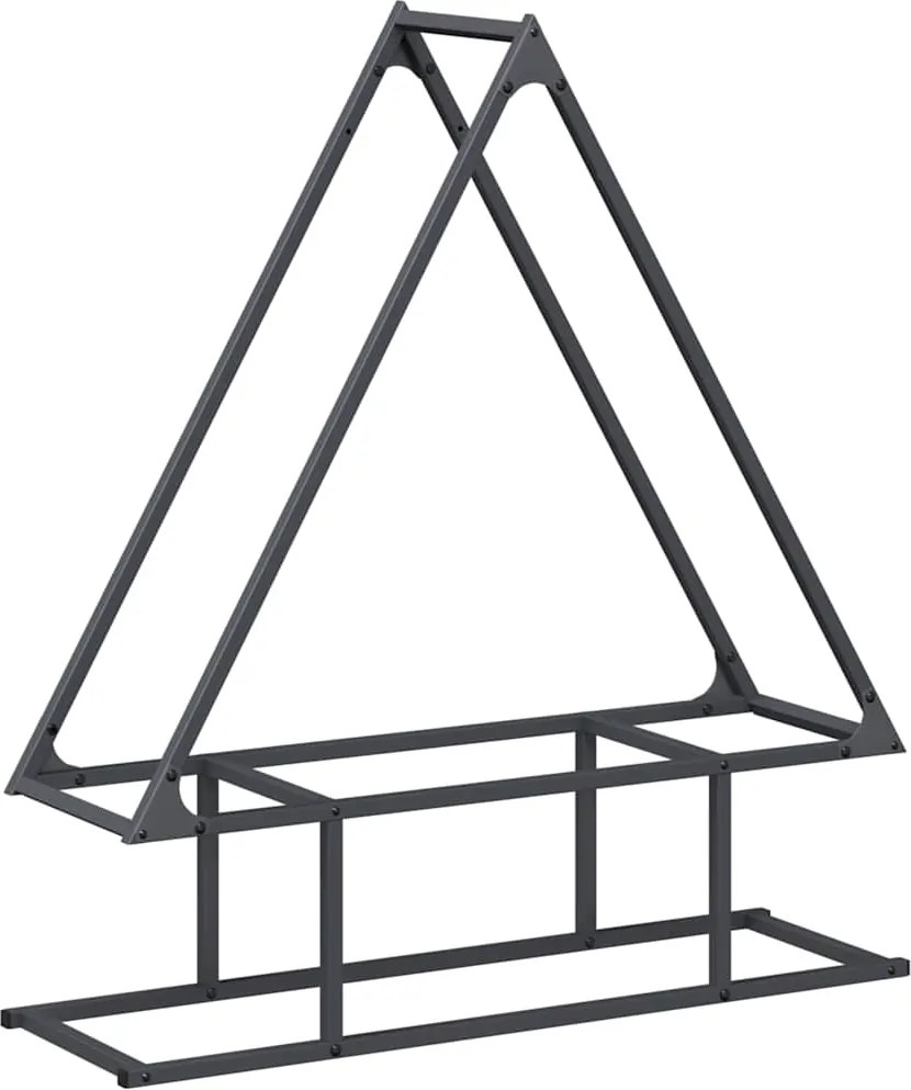 vidaXL Suport pentru lemne de foc Antracit Oțel laminat la rece