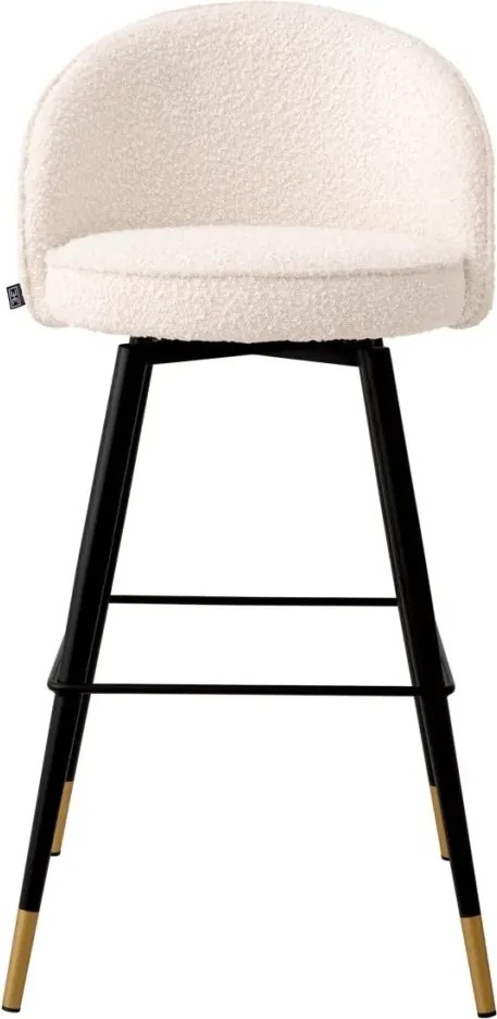 Set de 2 scaune de bar pivotante, design LUX, Bar Stool Cooper crem