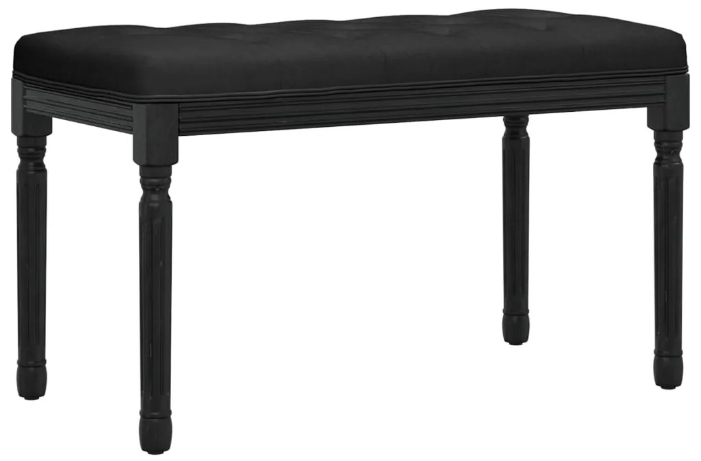 344449 vidaXL Bancă, negru, 80x40x49 cm, catifea