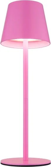 Globo 58488P-LED Lampă de masă VANNIE, reglabilă, cu control tactil, reîncărcabilă, pentru exterior, 3W/5V IP54 1800mAh roz