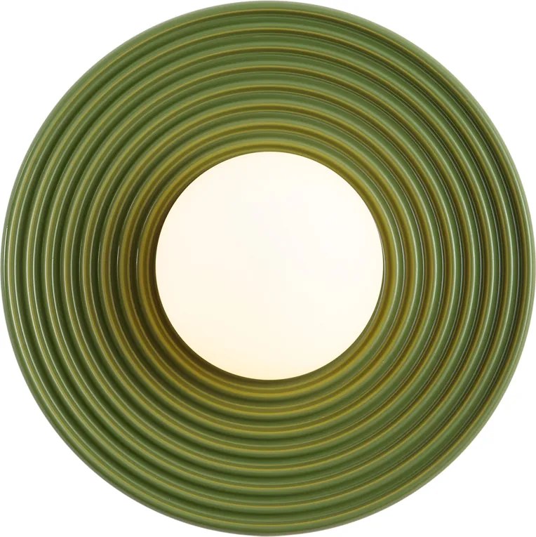 Plafonieră retro verde cu sticlă opal - Lila