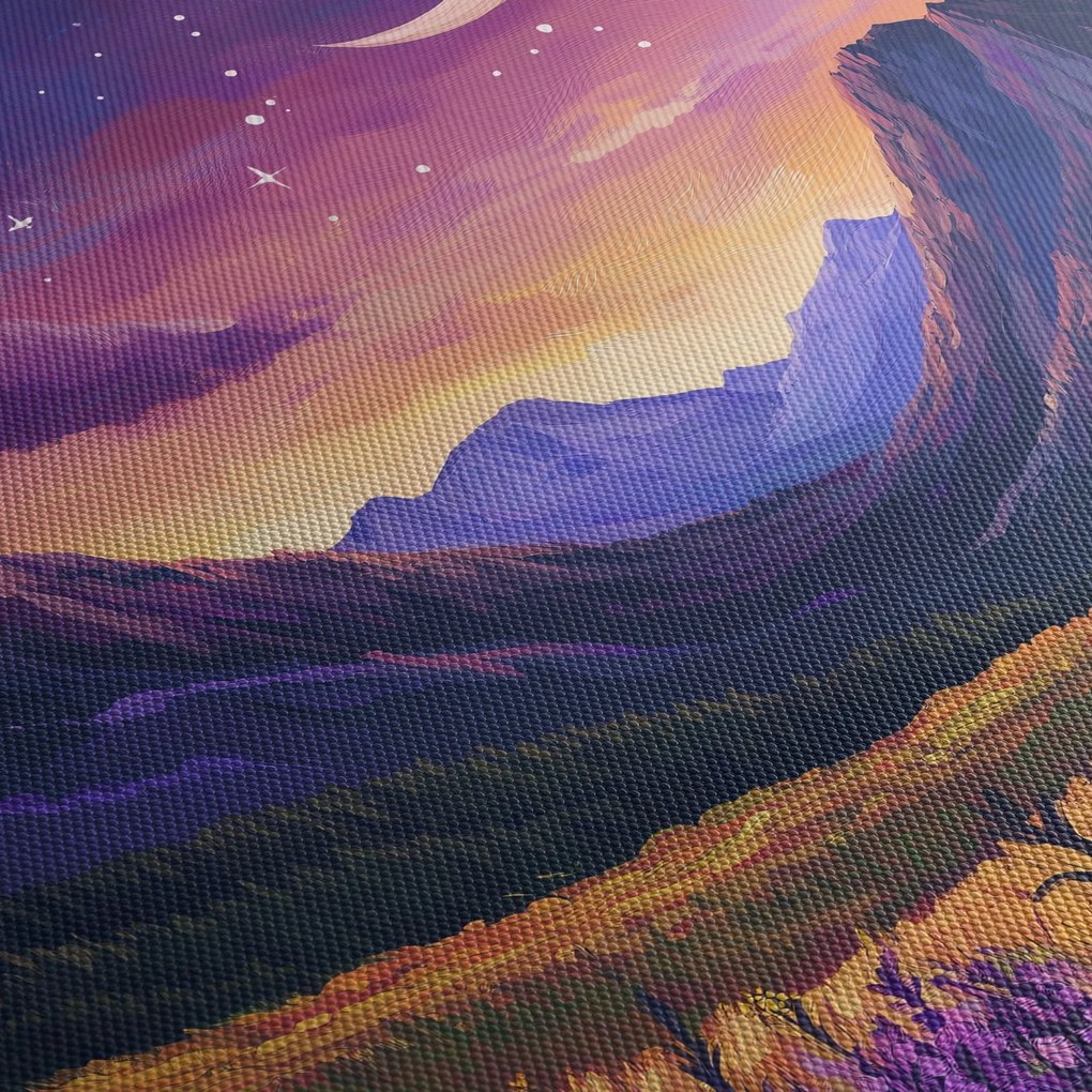 Tablou - Peisaj violet (120x50 cm)