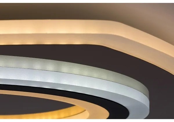 Rabalux 71317 - TANELI Plafonieră LED dimabilă 60W/230V 3000/4000/6000K crom/negru + telecomandă