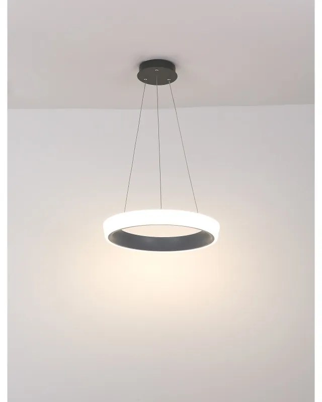 Lustra suspendata LED dimabila cu telecomanda design modern TABANO antracit 48272H-36 GL