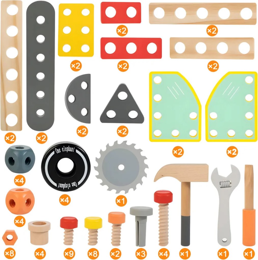 Masă de asamblare din lemn pentru copii, bancă do-it-yourself