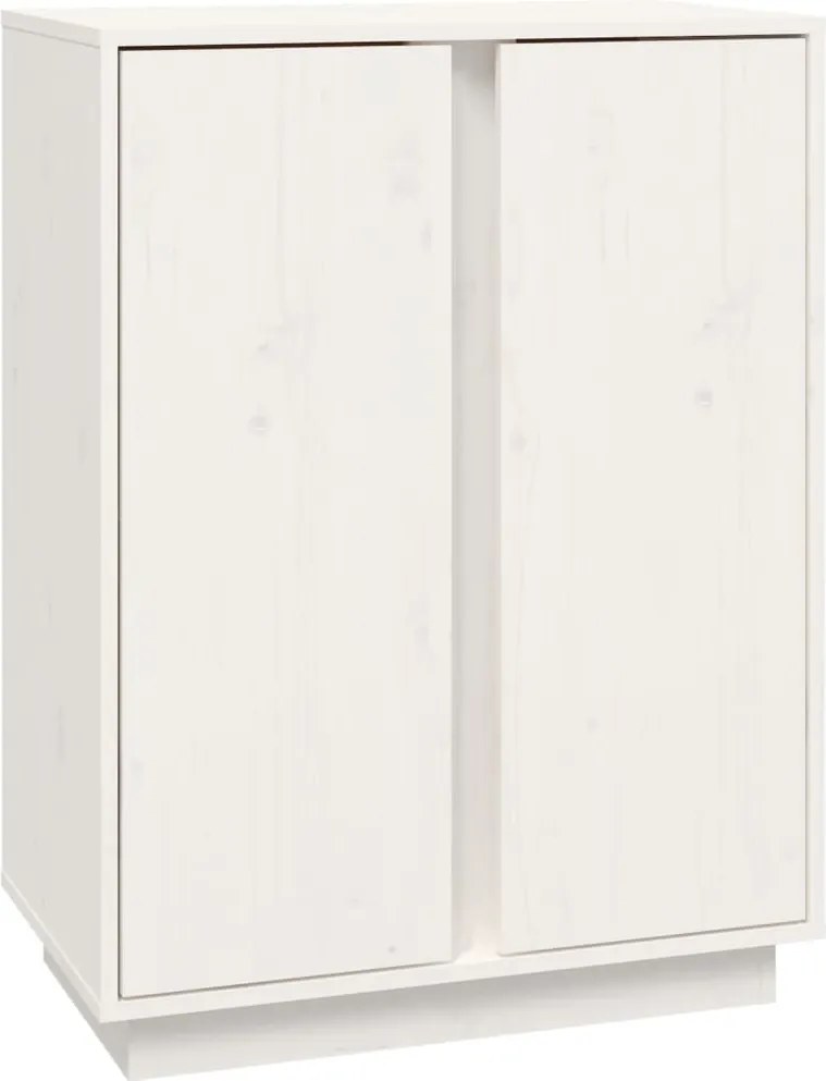 vidaXL Servantă, alb, 60x35x80 cm, lemn masiv de pin