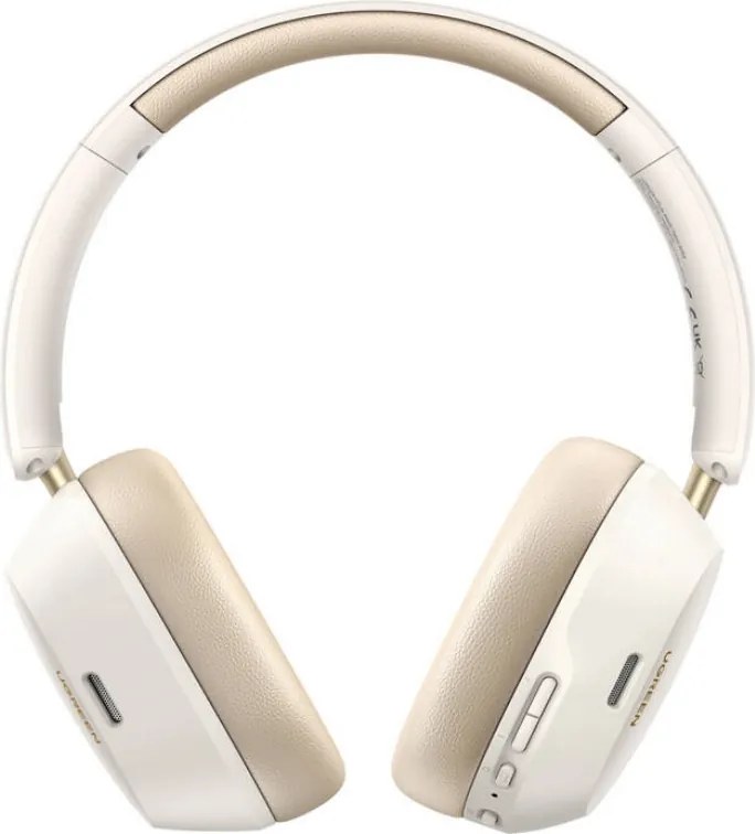 Casti fara fir UGREEN HiTune ANC Max5c HP203, Pana la 75 de ore, Spatial Audio, Hi-Res, Anulare hibrida a zgomotului (ANC), Pliabile, Alb