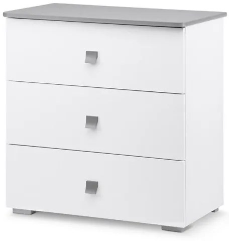 Comodă PABIS 87x83 cm alb/gri