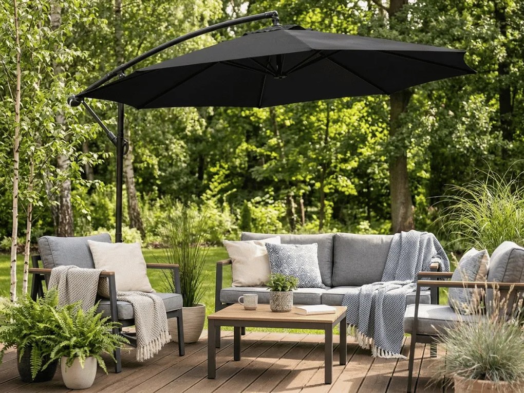 Umbrela de gradina ELVARO reglabila, neagra
