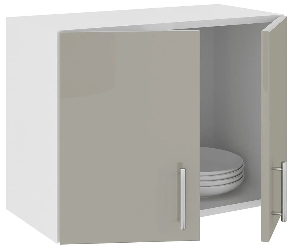 Corp Superior Hota Karo, Gri Lucios/Alb, MDF, 60 x 30 x 45 cm
