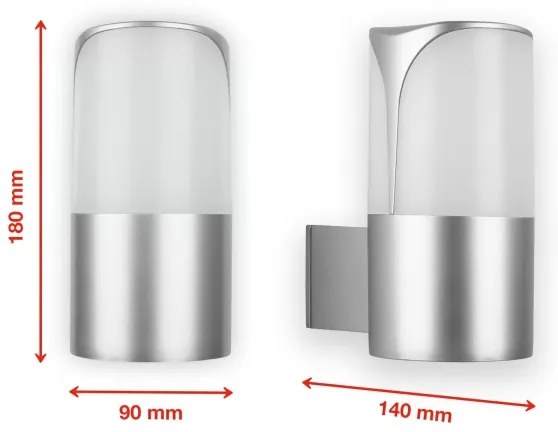 Briloner 320304TF - Aplica de perete pentru exterior 1xE27/12W/230V IP44 argintie