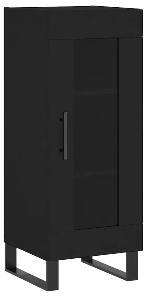 828821 vidaXL Servantă, negru, 34,5x34x90 cm, lemn compozit