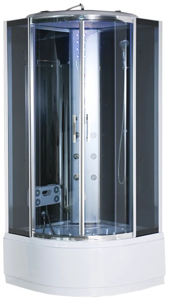 Cabină de duș cu hidromasaj Vital, dimensiune 80x80 cm