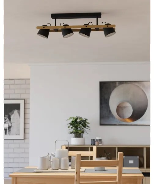 Lustră LED RGBW dimabilă aplicată Eglo 900882 HORNWOOD-Z 4xLED/3,7W/230V