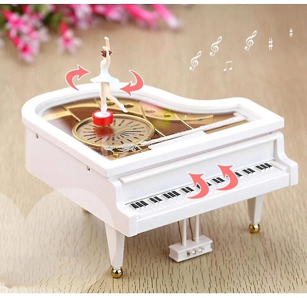 Cutie muzicala Pian MOVING BALLERINA, 15x16x9cm