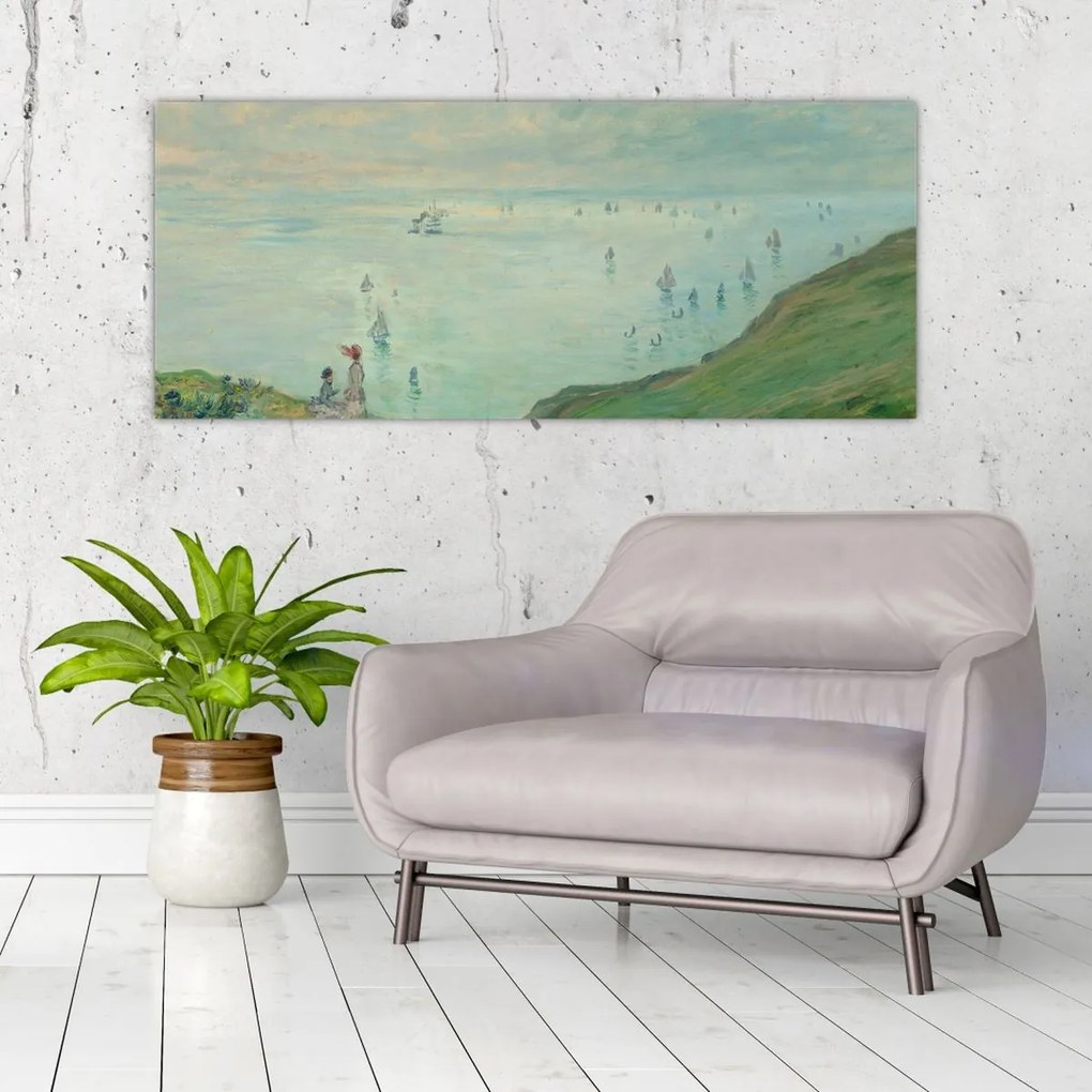 Tablou - Henri Fantin-Latour, Cliffs at Pourville, reproducere (120x50 cm)