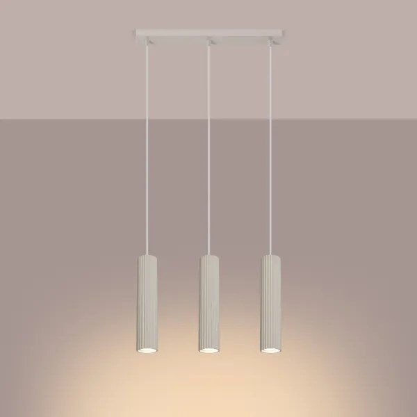 Lustră pe cablu Sollux SL.1594 KARBON 3xGU10/10W/230V crem