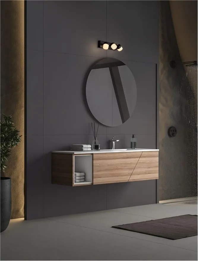 Aplica de perete baie cu 3 surse de lumina LED TEKO