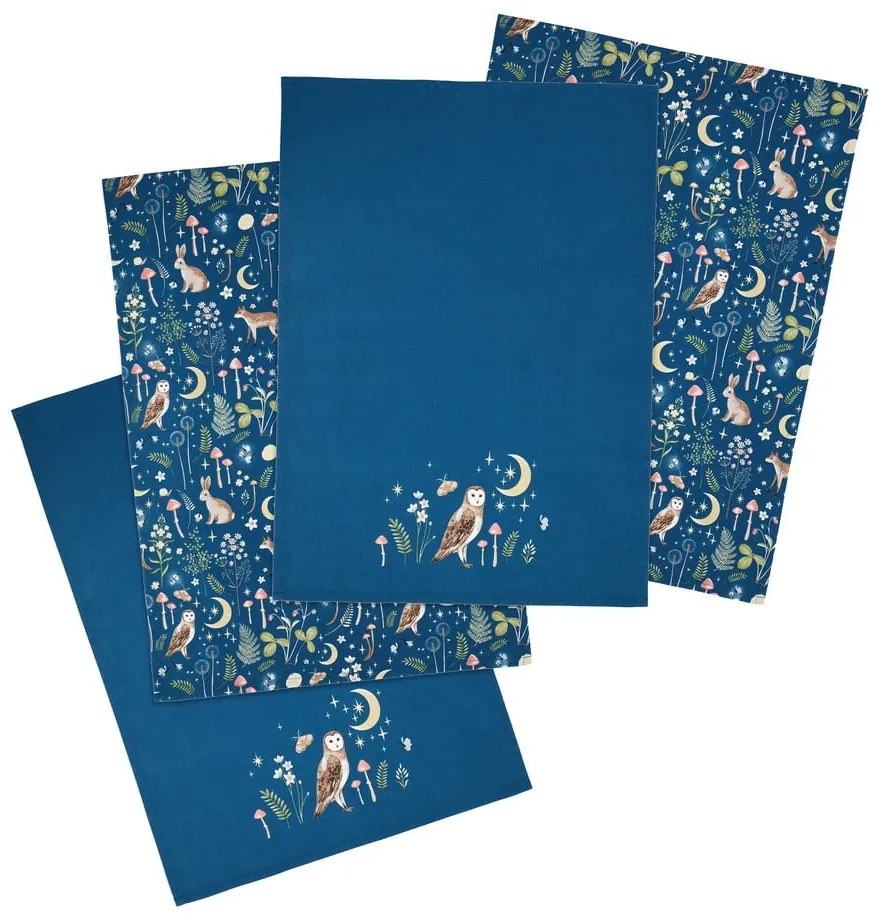 Prosoape de vase 4 buc. din bumbac 50x70 cm Enchanted Twilight Animals – Catherine Lansfield
