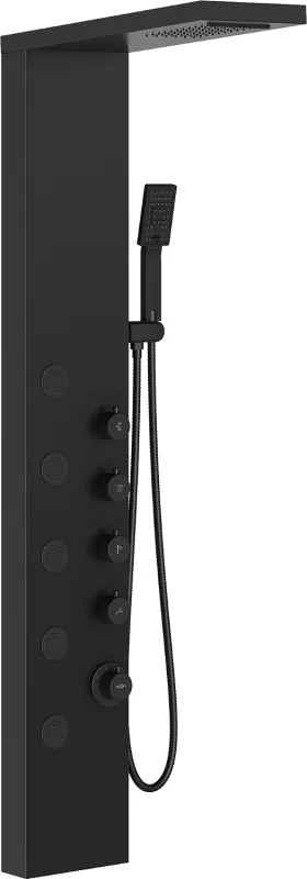 Mexen Lando panou de duș, negru - 7611-04-70