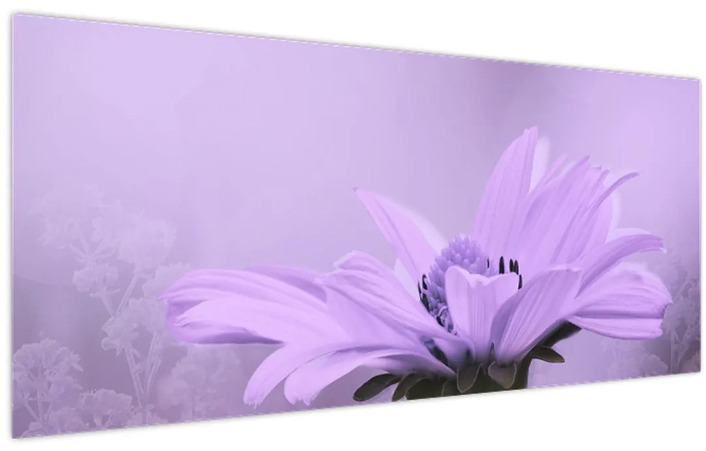 Tablou - Flori mov (120x50 cm)