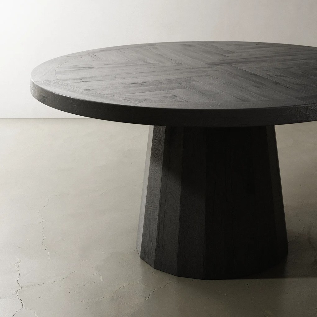 Masa rotunda din lemn masiv • model RODU | Dimensiuni: 152 x 76 cm