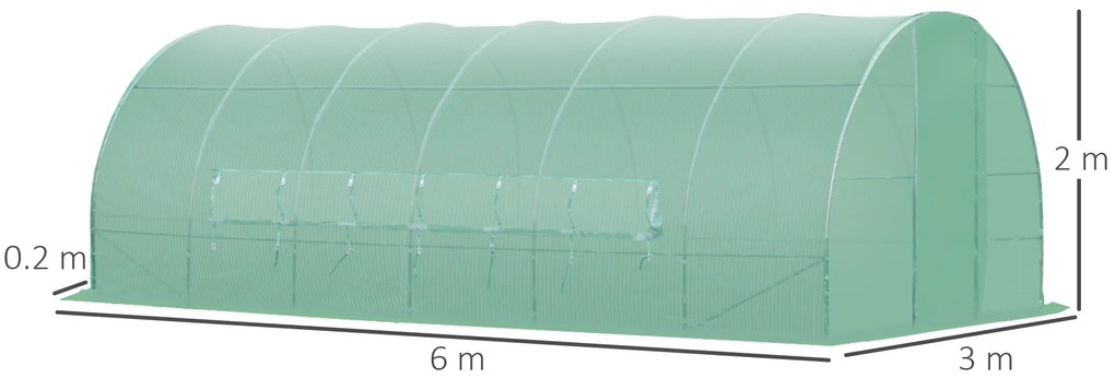 Outsunny Sera de Gradina sera Tunel sera pentru Cultivare Plantelor, legumelor, fructelor din PE | Aosom Romania