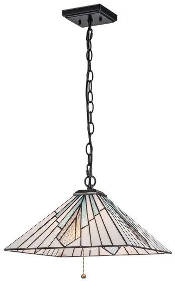 Elstead TF-ALDERLEY-P - Candelabru cu lanț Tiffany ALDERLEY 1xE27/60W/230V