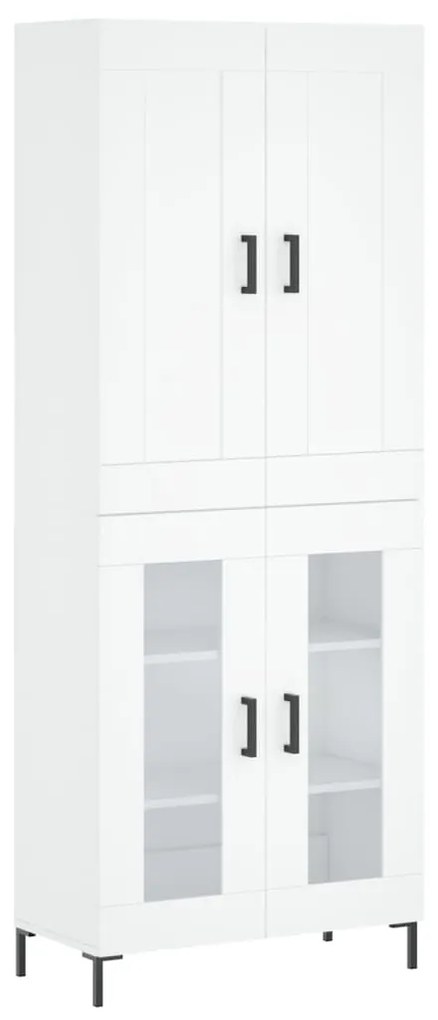 3199617 vidaXL Dulap înalt, alb, 69,5x34x180 cm, lemn compozit