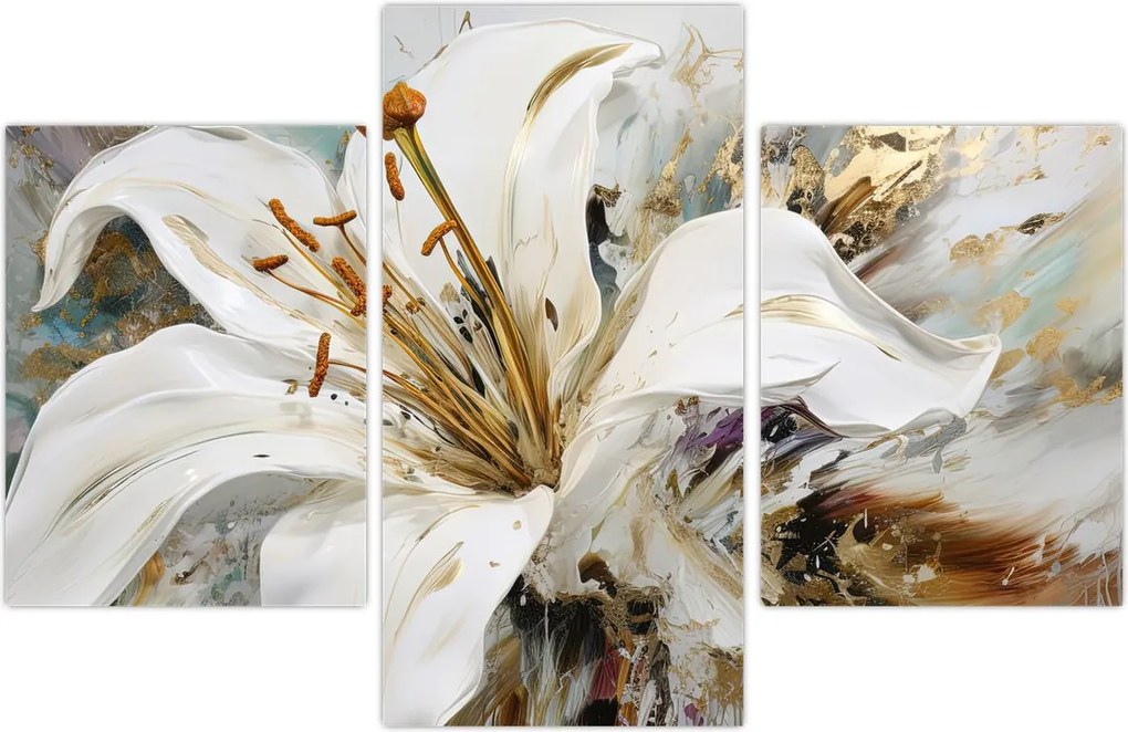 Tablou - Abstracție cu crin (90x60 cm)