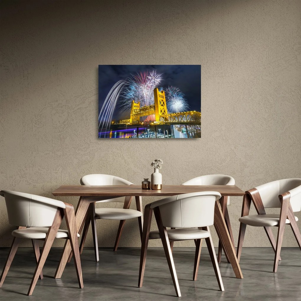Tablou pe sticlă - Noaptea de Revelion (70x50 cm)