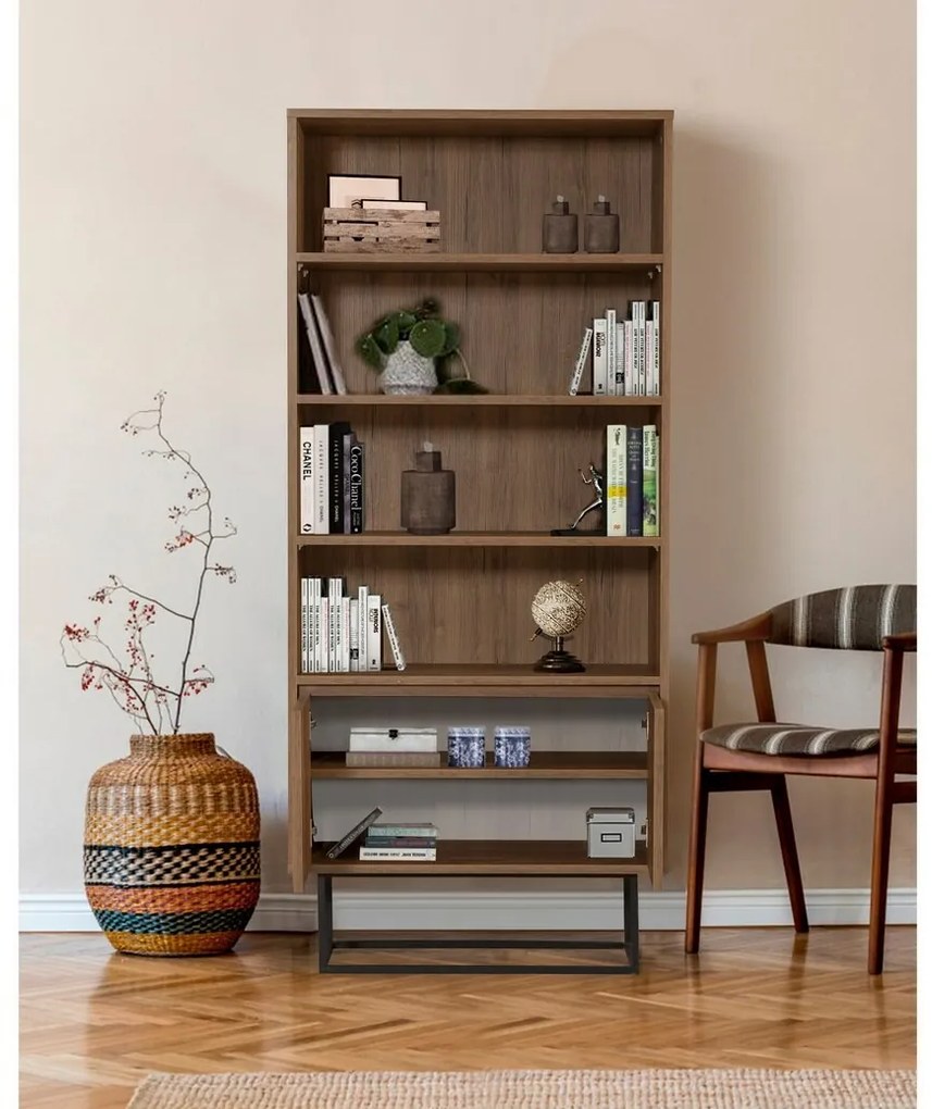 Bibliotecă Rea Black and Walnut