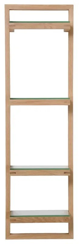 Etajeră de perete din lemn de stejar Wireworks Zone, înălțime 81 cm