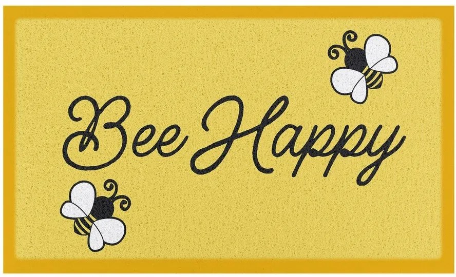 Covoraș de intrare din PVC 60x90 cm Bee Happy – Artsy Doormats