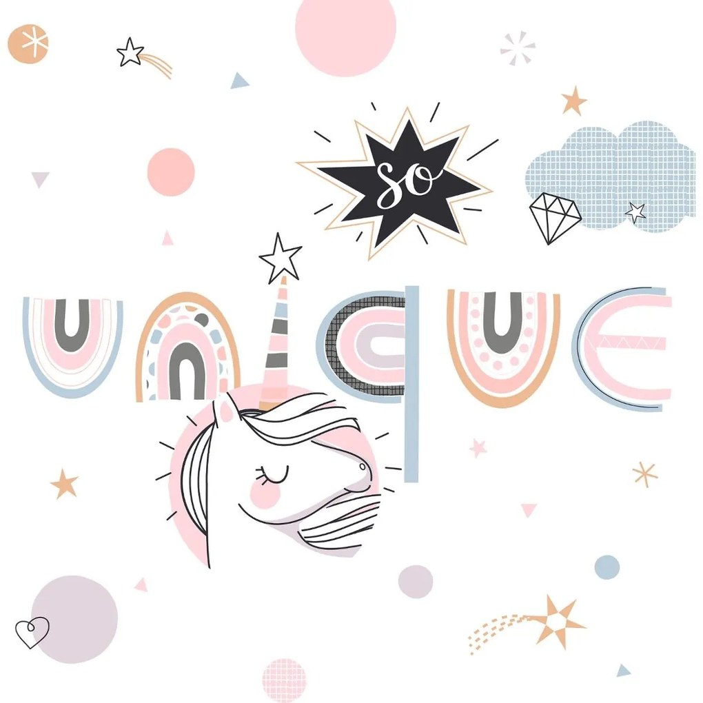Lenjerie de pat din bumbac pentru copii, UNICORN
