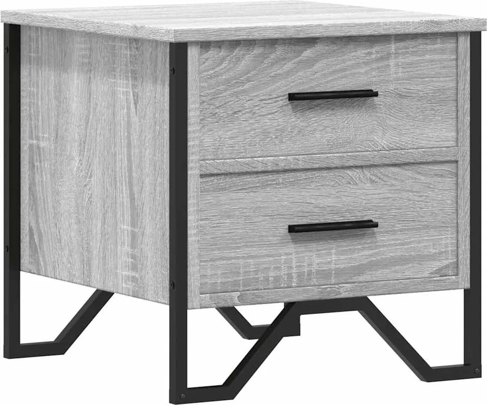 vidaXL Noptieră, sonoma gri, 40x41x40 cm, lemn prelucrat