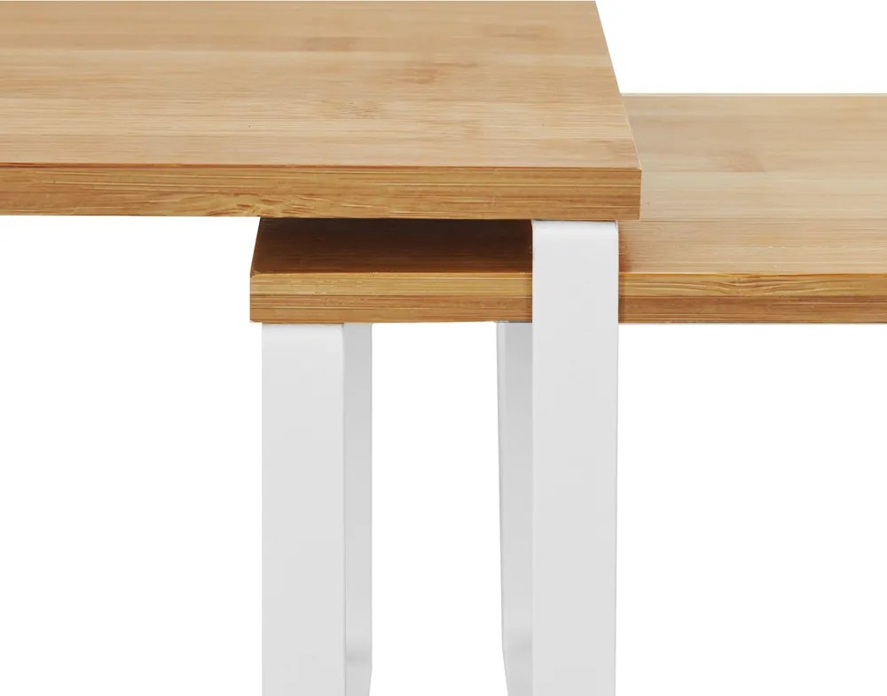 Set de organizatoare din bambus CEZAR, 2 piese, maro/albă SongmicsHome