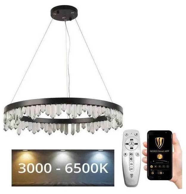 Lustră LED de cristal dimabilă pe cablu LED/40W/230V + telecomandă