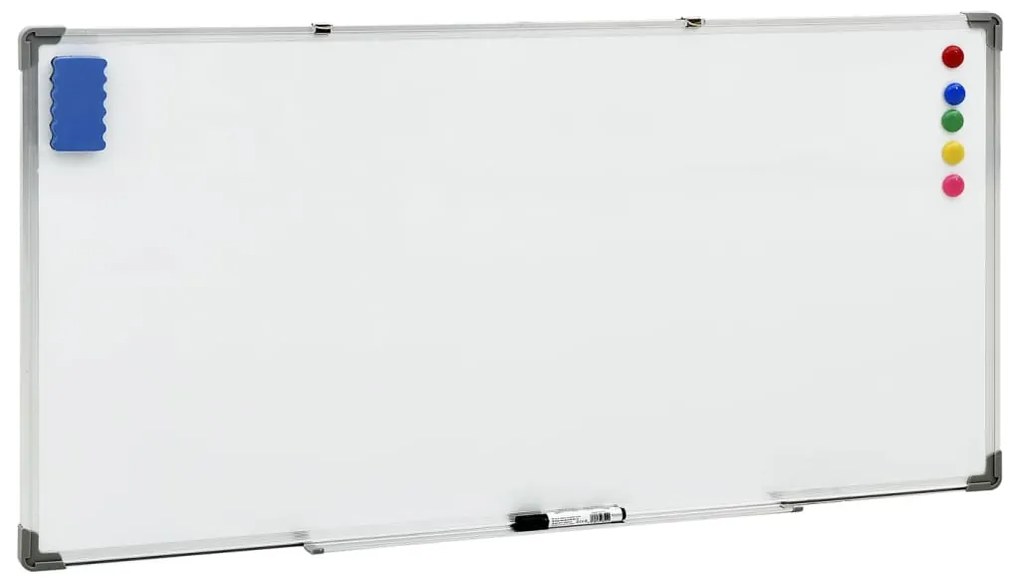 vidaXL Tablă magnetică albă, 110x60 cm, oțel