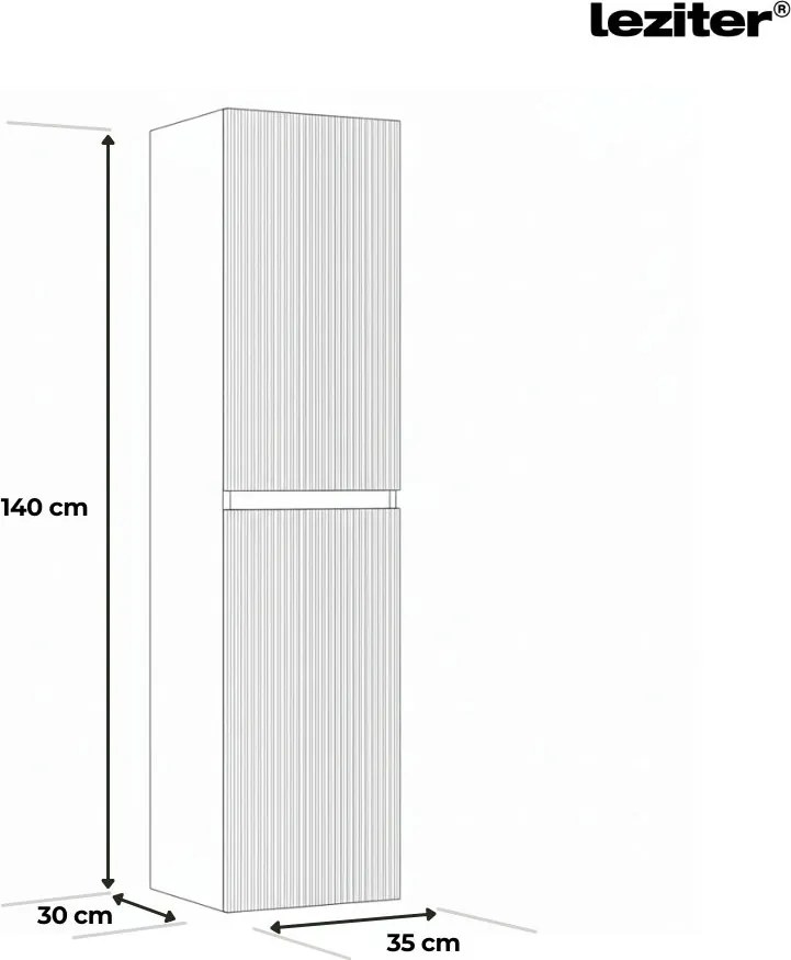 Dulap suspendat Trent alb-verde