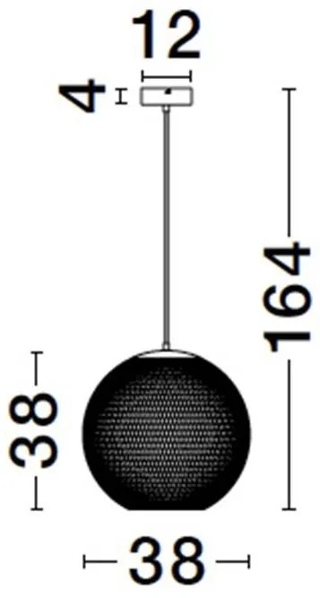 Pendul LED stil modern decorativ KINETIC D-38cm