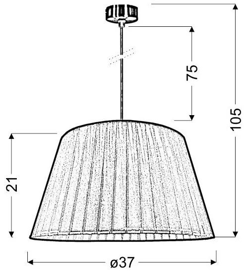 Lustră pe cablu TIZIANO 1xE27/60W/230V gri