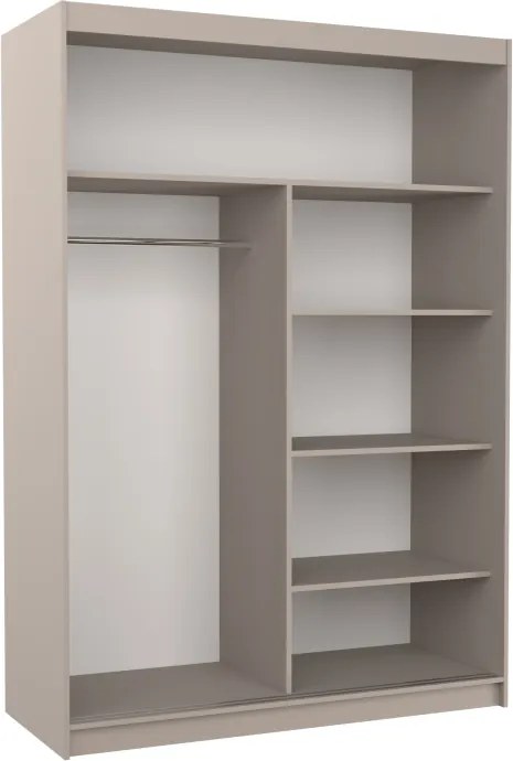 Dulap cu uși glisante ESTI – cu oglindă – 150x59x215 cm – Cașmir