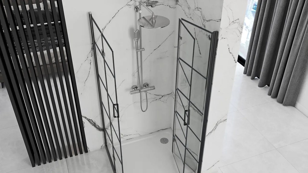 Cabina dus Rea Molier Black Double 80x80