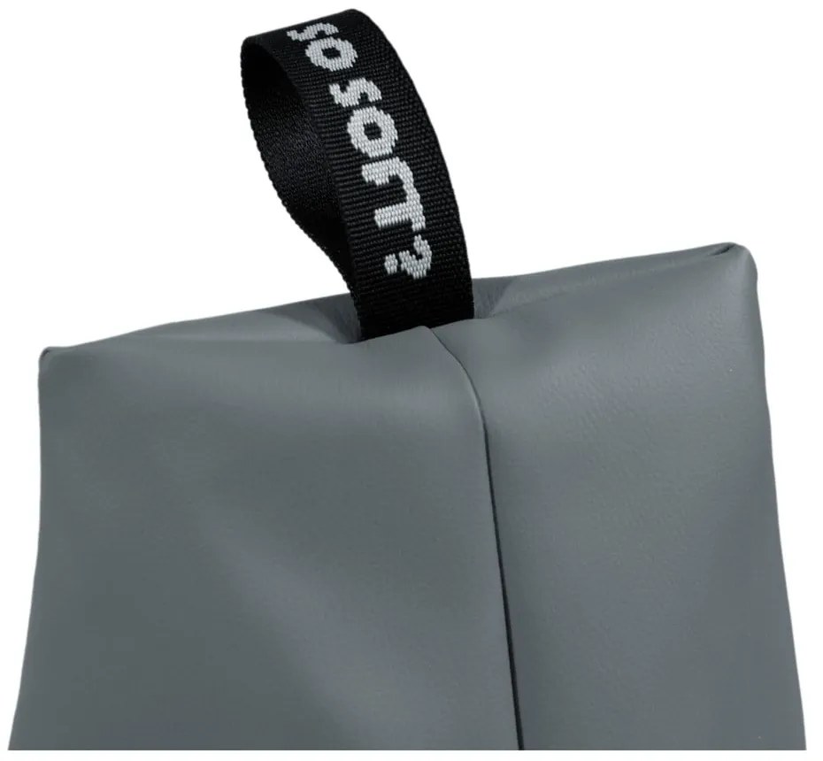 Fotoliu bean bag portocaliu cu tapițerie din imitație de piele Icy XL – So Soft?