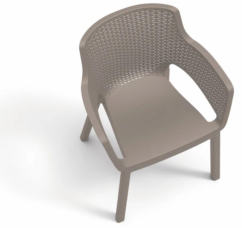 Scaun de grădină din plastic Eva, model cappuccino