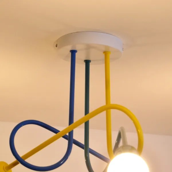 Lustr LED pentru copii OXFORD 3xE27/15W/230V montat pe tavan