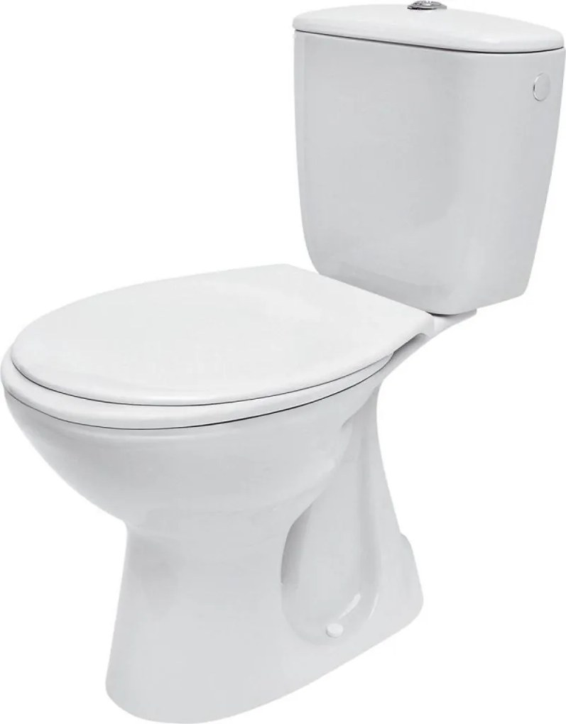 ROMSTAL Set vas wc, romstal, mira, cu rezervor ceramic si capac, stativ, 35.5x66x78.5 cm, evacuare pardoseala